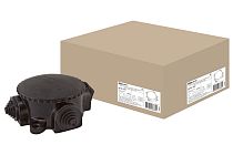 Коробка электромонтажная КЭМ 1-10-4М ОП D72 мм IP44, 4-х рожк. (карболит)  TDM