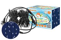 Гирлянда светодиодная СГУ100Б10, 10м, мерц-е, 6500К, каучук чер., посл. подкл, IP65, 250 В,  TDM