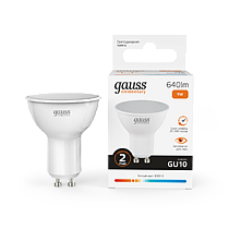 Лампа светодиодная Gauss Elementary MR16 GU10 9Вт 640lm 3000К Лампа светодиодная Gauss Elementary MR16 GU10 9Вт 640lm 3000К