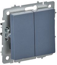 BRITE Выключатель 2-клавишный перекрестный 10А ВС10-2-3-БрМ маренго IEK