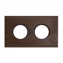 Рамка 2-х постовая, скрытый монтаж, Шедель Форест, дерево, цвет Винтаж Bironi