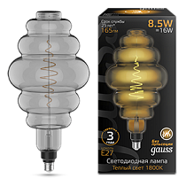 Лампа светодиодная Gauss Filament Honeycomb E27 8,5Вт Gray 165lm 1800K