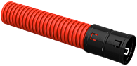 Труба гофрированная двустенная ПНД ELASTA d=63мм красная (25м) IEK