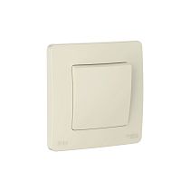 Blanca скрытая установка Молочный Переключатель 1 клавишный,IP44, (сх.6), 10A, 250В Systeme Electric (Schneider Electric)