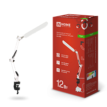 Светильник наст сд PLUS ССC-05Б 12Вт 6500К 500Лм, USB, с адаптером, на струб БЕЛЫЙ IN HOME