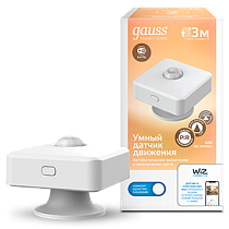 Датчик движения электронный Gauss Smart Home 1,5Вт 3V Втi-Fi 3м 120 градусов Датчик движения электронный Gauss Smart Home 1,5Вт 3V Втi-Fi 3м 120 градусов