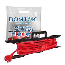 Удлинитель-шнур на рамке "DOMTOK" АРКТИК Морозостойкий КГ 2*1,5, IP-44, 3,5кВт, б/з 10м