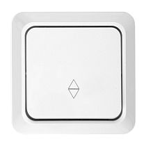 Выключатель (переключатель) на 2 направления 1-кл. открытой установки IP20 10А, белый "Альфа" General