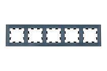 AtlasDesign Nature Натуральное Стекло Грифель Рамка 5-постовая  (Schneider Electric) Systeme Electric (Schneider Electric)
