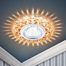 Светильник ЭРА DK LD4 TEA/WH декор c белой светодиодной подсветкой,  чай (50/1400)