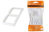 Рамка 2-ая вертикальная белая "Валдай"  TDM