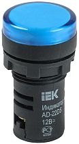 Лампа AD22DS матрица d22мм синий 12В AC/DC  IEK