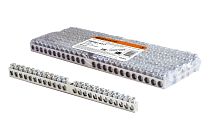 Шина "N" нулевая 6х9мм 24/1 (24 группы/крепеж по центру) никелированная  TDM