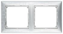 VALENA DIY Рамка 2местная алюминий матовый