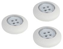 Светодиодный фонарь подсветка ЭРА SB-803 пушлайт 4хLED на батарейках 3хААА белый 3 шт Светодиодный фонарь подсветка ЭРА SB-803 пушлайт 4хLED на батарейках 3хААА белый 3 шт