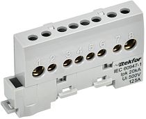 TEKFOR Шина L "фаза" изолированная на универсальном держателе 8х12-8-Ср IEK