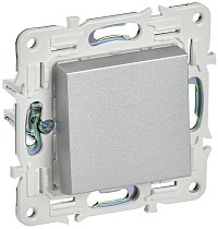 SKANDY Выключатель 1-клавишный 10А SK-V01S серебряный IEK