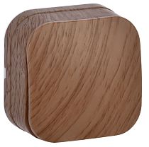 Выключатель одноклавишный для открытой установки ВС20-1-0-ХД 10А GLORY дуб  IEK