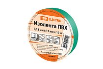 Изолента ПВХ 0,13*15мм Зеленая 10м  TDM