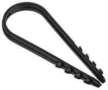 Дюбель-хомут 19х25мм для круглого кабеля нейлон черный (100шт/упак) GENERICA