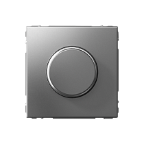 ArtGallery Сталь Светорегулятор (диммер) поворотно-нажимной, LED, RC, 400Вт, механизм Systeme Electric (Schneider Electric)