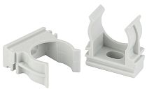 Крепеж-клипса для трубы ЭРА (cерый) D20мм