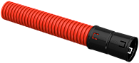 Труба гофрированная двустенная ПНД ELASTA d=50мм красная (25м) IEK