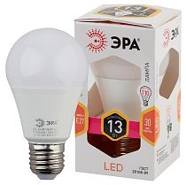 Лампа светодиодная ЭРА STD LED A60-13W-827-E27 груша теплый белый свет