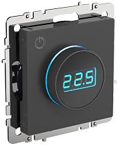 BRITE Термостат электронный с индикацией ТС10-1-БрГ графит  IEK