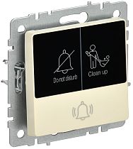BRITE Кнопка звонка с индикацией для отелей 10А ВС10-1-9-БрКр бежевый  IEK