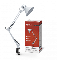 Светильник настольный под лампу на струбцине СНС 13Б 60Вт E27 230В БЕЛЫЙ IN HOME