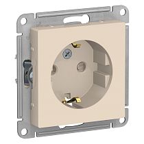 AtlasDesign Бежевый Розетка с заземлением со шторками 16А Systeme Electric (Schneider Electric)