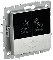 BRITE Кнопка звонка с индикацией для отелей 10А ВС10-1-9-БрА алюминий  IEK