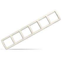 Рамка шестиместная горизонтальная Валери, слоновая кость UNIVERSAL