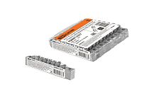 Шина "N" нулевая 6х9мм 8/2 (8 групп/крепеж по краям) никелированная инд. стикер  TDM