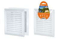 Решетка разъемная с москитной сеткой, наклонные жалюзи, 218х295  TDM