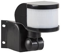 Датчик движения ИК угловой 1100w 270град. 12м IP44 черный  IEK