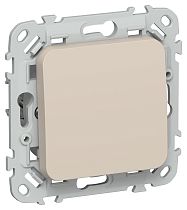 FLITE Выключатель 1-клавишный перекрестный 10А ВС71-1-0-ФлЛ льняной IEK