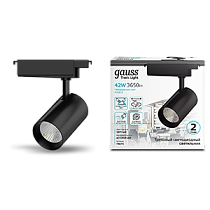 Светильник трековый Gauss цилиндр 42W 3650lm 4000K 180-240V IP20 90*240мм черный угол 24º LED 1/20 Светильник трековый Gauss цилиндр 42W 3650lm 4000K 180-240V IP20 90*240мм черный угол 24º LED 1/20