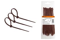 Хомут нейлоновый 2.5х100мм (венге) (25 штук) серия "ЭКО"  TDM