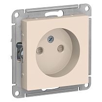 AtlasDesign Бежевый Розетка без заземления со шторками 16А Systeme Electric (Schneider Electric)