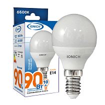 Лампа светодиодная IONICH декоративного освещения "шар" ILED-SMD2835-P45-10Вт-900Лм-230В-6500К-E14