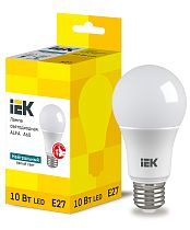 Лампа светодиодная ALFA A60 груша 10Вт 230В 4000К E27 (6шт)  IEK Лампа светодиодная ALFA A60 груша 10Вт 230В 4000К E27 (6шт)  IEK