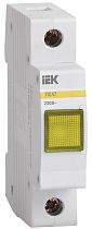Лампа сигнальная желтая DIN 1P неон ЛС-47  IEK
