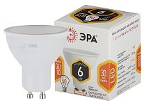 Лампа светодиодная ЭРА STD LED MR16-6W-827-GU10 софит теплый белый свет