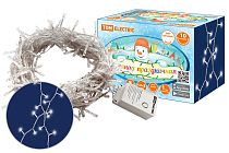 Гирлянда светодиодная СГ100Б10, белая, 10м, 8 режимов, 250 В,  TDM