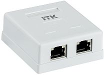 ITK Настенная инф. розетка RJ45 кат. 6 FTP 2-порт IEK
