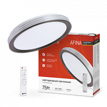 Светильник светодиодный COMFORT AFINA 75Вт 230В 3000-6500K 6000Лм 490x90мм с пультом ДУ IN HOME