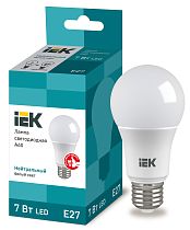 Лампа светодиодная A60 груша 7Вт 230В 4000К E27  IEK