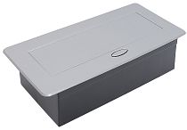 PRIMER Блок розеточный с выдвижной крышкой на 6 модулей серебро IEK